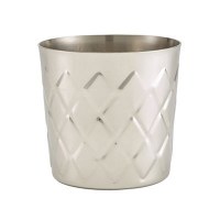Diamond Pattern Stainless Steel Serving Cup